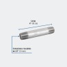 CONEXIONES TRUPER 47518 NIPLE DE ACERO GALVANIZADO 1/2" X 4", FOSET