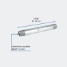 CONEXIONES TRUPER 47519 NIPLE DE ACERO GALVANIZADO 1/2" X 6", FOSET