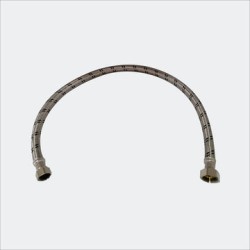 49134 Manguera hule, 1/2", 80 cm, acero inoxidable, usos generales