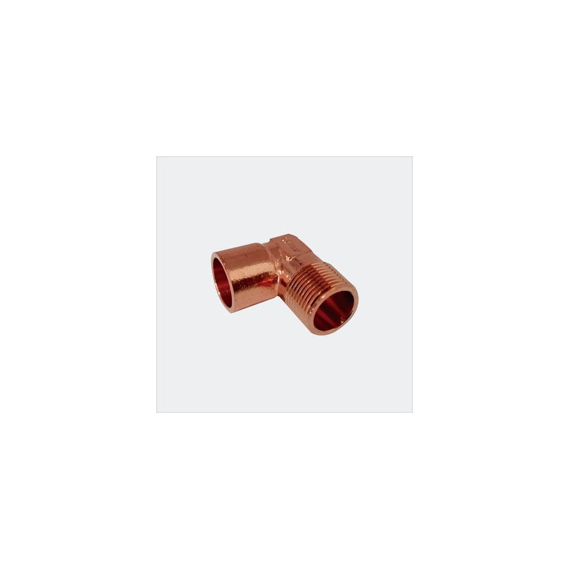 49648 Codo 90° de cobre, rosca exterior 3/4"
