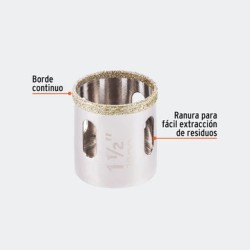 Brocasierra diamante 1-1/2" borde continuo, Truper