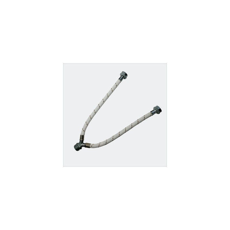 CONECTOR FLEXIBLE Y COFLEX VWBY-A30 VINILO BLANCO PARA LAVADORA 3/4" N.H. X 3/4" N.H.
