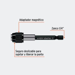 CONEXIONES 11873 ADAPTADOR DE 75 MM MAGNÉTICO PARA PUNTAS, EXPERT