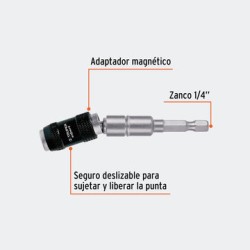 CONEXIONES 11875 ADAPTADOR ARTICULADO DE 90 MM MAGNÉTICO PARA PUNTAS, EXPERT