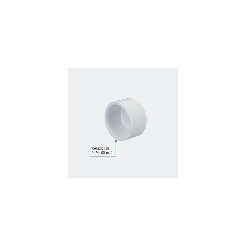 CONEXIONES TRUPER 45539 TAPÓN DE PVC 1-1/4", FOSET